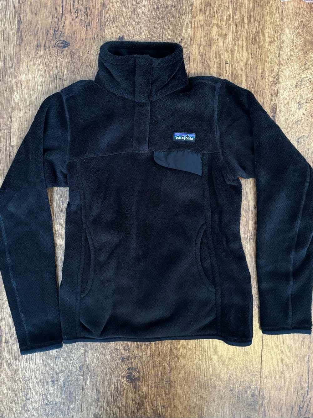 Black Patagonia Quarter-Zip Fleece Pullover